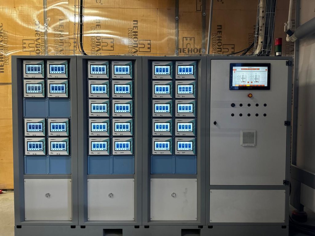 Smart powder enamel device control panel with touchscreen interface